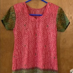 Handmade Sari/India Style Dress EST size 6-8